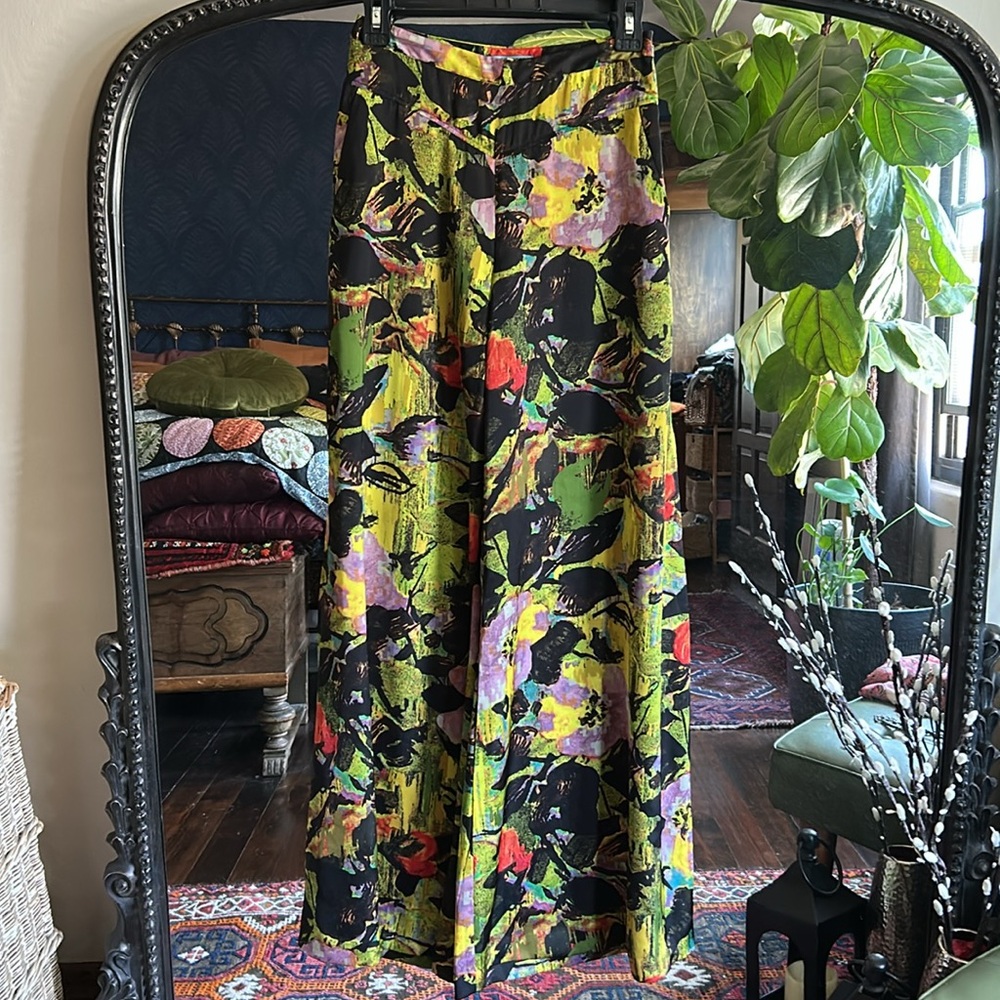 Leifnotes at Anthropologie wide leg pants.